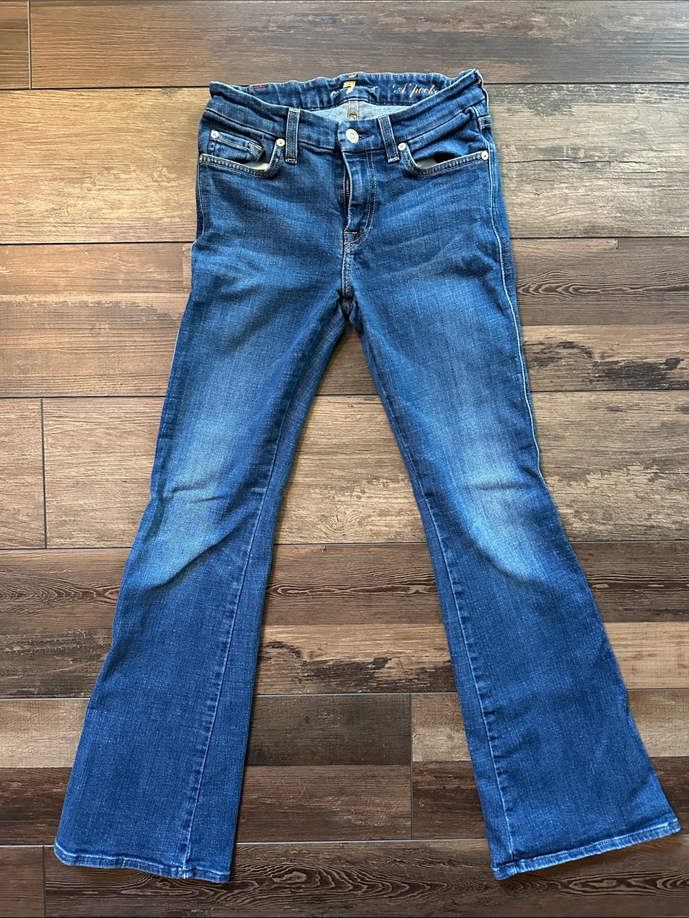 7 For All Mankind Dark Blue Flare Jeans